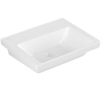 Villeroy & Boch Subway 3.0 - Lavabo de mueble 55x44 cm, sin rebosadero, sin orificio para grifería, CeramicPlus, Stone White 4A70F6RW