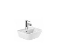Lavabo Suspendido de Porcelana Blanca 36 cm LOOK Unisan - Con sifón y válvula redonda