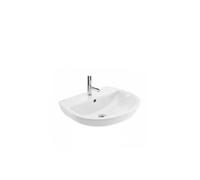Unisan Lavabo con pedestal Easy 61 cm Blanco – Con sifón y válvula redonda