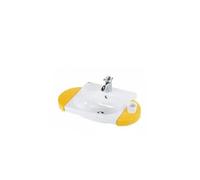 Lavabo Suspendido Infantil 43 cm Porcelana Blanca WCKIDS Unisan - AM Amarillo / Sin sifón ni válvula de desagüe