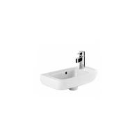 Lavabo Suspendido Rectangular LOOK Unisan 50x23 cm Blanco - Con sifón y válvula redonda