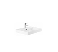 Lavabo Suspendido Rectangular Novelda Plus Unisan - Porcelana Blanca 60 cm - Con sifón y válvula redonda