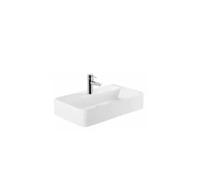 Lavabo Suspendido Sanlife Unisan 60x35 cm Porcelana Blanco - Con sifón y válvula redonda