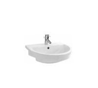 Lavabo Suspendido Urby Unisan 66 cm Porcelana Blanca - Con válvula redonda