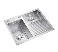 Lavabos Acero De Lavandería Piscina Balcón Del Hogar Inoxidable Fregaderos De Lavandería Con Lavabo Lavadero Fácil De Limpiar Doble Fregadero De Lavandería Piscina Regalo
