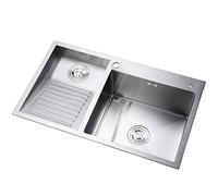 Lavabos Acero De Lavandería Piscina Balcón Del Hogar Inoxidable Fregaderos De Lavandería Con Lavabo Lavadero Fácil De Limpiar Doble Fregadero De Lavandería Piscina Regalo