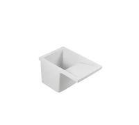 Lavadero de porcelana de 39 cm en color blanco acabado resistente y elegante Riba 40 Unisan - Con mueble