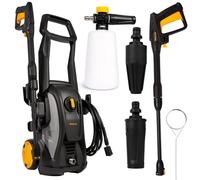 Lavadora a presión de 1600W, 135 bar, con motor de inducción BESTEN, bomba de aluminio, caudal de 426 l/h, compacta, con boquilla turbo y espumador