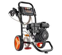 Lavadora a presión de gasolina, 2900 PSI y un máximo de 7 litros por minuto. Incluye bomba de aluminio mejorada, pistola de pulverización y manguera, juego de 4 boquillas. Lavadora a presión de gasoli