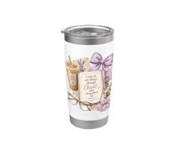 Lavanda cristiana versículo bíblico fe diario estado de ánimo Vaso térmico de acero inoxidable de doble pared