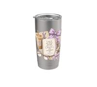 Lavanda cristiana versículo bíblico fe diario estado de ánimo Vaso térmico de acero inoxidable de doble pared