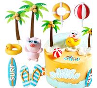 LaVenty Decoración de Tarta de Cumpleaños de surf Playa Wave Cake Topper