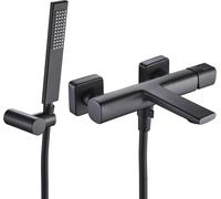 Laveo | Grifo de bañera Tores - - Montaje en pared - Juego de ducha - Cartucho cerámico