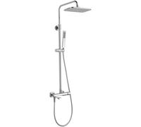 Laveo Tores conjunto de ducha a pared con rociador con efecto lluvia cromo PLT_00KB