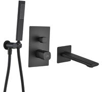 Laveo Tores conjunto de ducha empotrado negro BVT_711P