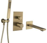 Laveo Tores conjunto de ducha empotrado oro BVT_G11P