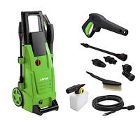 Lavor Hidrolimpiadora de agua fría NJ PLUS 130 TOP con sistema de espuma ajustable y cepillo fijo, Presión max 130 bar, Caudal max 420 litros por hora, Motor 1800 Watt