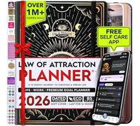 Law of Attraction - Planificador semanal, para incrementar la productividad y la felicidad, organizador, diario, color Oro rosa. DATED 2018 WITH BOX