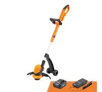 LawnMaster Cortabordes a Batería CLGT2425S, 24V / 2,0 Ah Batería, 2 en 1 Cortabordes y Bordeadora, 25 cm Ancho de Corte, Interruptor de Seguridad Doble, Ligero, Bajo Nivel de Ruido.