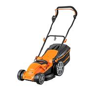 LawnMaster Cortacésped eléctrico 1800W 40cm, función Mulching, 600m² | Motor potente, in unción mulching, cesta 42L, 6 alturas 20-70mm, freno seguridad, manillar plegable.