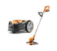 LawnMaster DM16-300 - MX 24V Conjunto de cortacésped robótico y cortabordes inalámbrico