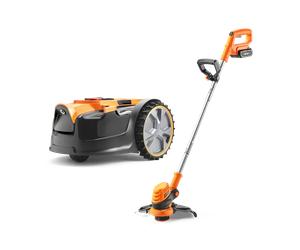 LawnMaster DM16-300 - MX 24V Conjunto de cortacésped robótico y cortabordes inalámbrico