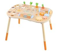 Lawnrden Baby DJ Table, Mesa de Actividades para niños pequeños, sensorial 6 en 1, Amarilla, Edades 1-3