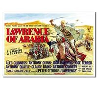 Lawrence of Arabia - Póster de película de drama histórico británico, diseño de estrellas vintage