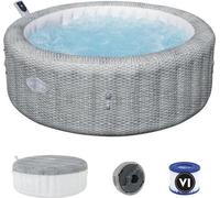 Lay-Z-Spa Bali, spa inflable, 196 x 71 cm, para 4-6 personas, 140 jets de aire, incluye cubierta, cartucho y difusor
