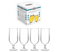 Lay-Z-Spa BWA0007 Vasos de cerveza de plástico de alta calidad, prácticamente irrompibles, ultra transparentes, reutilizables y aptos para lavavajillas, ideales para jacuzzis, piscinas, camping y