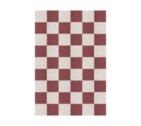 Layered Alfombra de lana Chess Burgundy. 250x350 cm