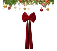 Lazo Gigante para Árbol De Navidad,Decoraciones De De Terciopelo - Coronación De Árbol con Lazo De Navidad | para Decoraciones De Exterior Puerta Valla Escalera Frontal Fondo Hogar Fiestas