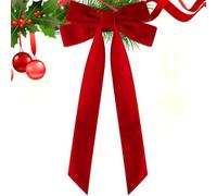 Lazos para árbol de Navidad, accesorios de estilo de doble capa, lazos rojos para el pelo, decoración de fiesta, para hijas, niñas, bodas, vacaciones, citas, puerta, ventana, escalera, mantel, sala de