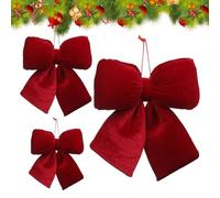 Lazos para Árbol Navideño 3 Piezas Lazos 3D Decorativos de Cinta de | Decoraciones Para Árbol De Navidad Para Coronas Coche Frontal Exterior Porche Garaje Chimenea Pared Valla Armario