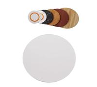 Lazy Susan - Bandeja giratoria de 60 cm, centro de mesa redonda de madera para mesa de comedor, color blanco, ideal para entretenimiento, fiestas y reuniones familiares, elegante plato de servir de 61