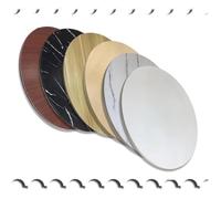 Lazy Susan - Bandeja giratoria de madera de 100 cm para mesa de comedor, plato silencioso para aire acondicionado y entrega de alimentos, color blanco, 100 cm de diámetro