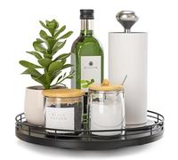 Lazy Susan - Organizador de Tocadiscos (25,4 cm), Color Negro