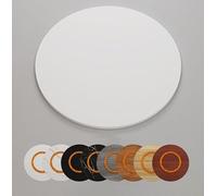 Lazy Susan - Plato giratorio de madera de 60 cm, centro de mesa de comedor, plato grueso para servir cocina, diseño redondo antideslizante, color blanco