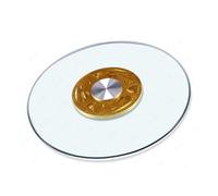 Lazy Susan - Tocadiscos de vidrio templado de 80 cm, plato giratorio resistente para mesa de comedor, bandeja redonda transparente, perfecto para entretener y servir comidas