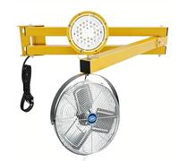 LBMED Luces LED para Muelles Carga con Ventilador, Luz Muelle Doble Brazo Oscilante IP65,Cabezal Lámpara LED Giratorio 360°, Iluminancia 6000 Lúmenes, Amplio Rango Irradiación,luz Suave No Dispersa