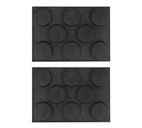 Lbvzxkad 2X Formas de Pan de Hamburguesa de Silicona Moldes de PanaderíA Perforados Hojas Antiadherentes para Hornear Tamaño de Medio Molde