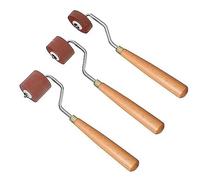 Lckiioy Grabado Brayer Rodillo de Goma Brayer Pincel Aplicador de Tinta Arte Herramienta de Pintura Al óLeo para Grabado (3 Piezas)