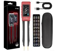 LCR Medidor de abrazadera digital para probador de componentes inteligentes ZT-MD1 Identificación automática de resistencias condensadores Inductores Frecuencia ajustable Sondas ESR precisas para