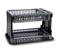 ZYLX SHOPPING - Escurridor de Platos de 2 Niveles con Soporte para Cubiertos, Ahorra Espacio, Diseño Moderno y Resistente