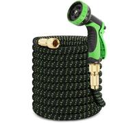 LD Morphling-Manguera Expandible para Jardín de 7.5 a 30 Metros con 8 Modos de Rociado, Retráctil y Antifugas, Ideal para Riego, Lavado de Coches y Baño de Mascotas - Tubo de Agua Flexible con