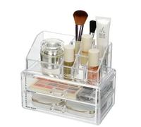 LD Morphling-Organizador de maquillaje de escritorio Caja de almacenamiento de cajón cosmético de joyería Soporte transparente - Transparente