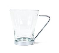 Ld morphling-Set de 6 tazas de vidrio con asa metálica 85 ml，230 ml, juego, pack de tazas para desayuno, café