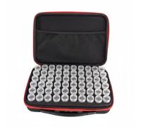 LDDIFHWW Estuche de Almacenamiento Botellas Organizador Cajas Contenedor 60 Cavidades para y Accesorios Exterior EVA Protector y Espuma con Cremallera y Asa