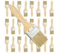 LDHHYH 30 Piezas Brochas Pintura 2 Pulgadas, Brocha Plana con Mango de Madera y Cerdas PP, Pinceles Pintura para Pared Muebles Taller Escuela Bricolaje DIY