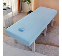 LDLCYCN Cubierta De Cama De Masaje Con Sujeción En La Cara Sábana Bajera Fina Para Camilla De Masaje Con Banda Elástica Funda Para Cama De Spa Y Salón De Belleza Cuadrado,Azul,60 * 180cm(H)
